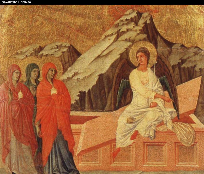 unknow artist Duccio The Holy women at the grave